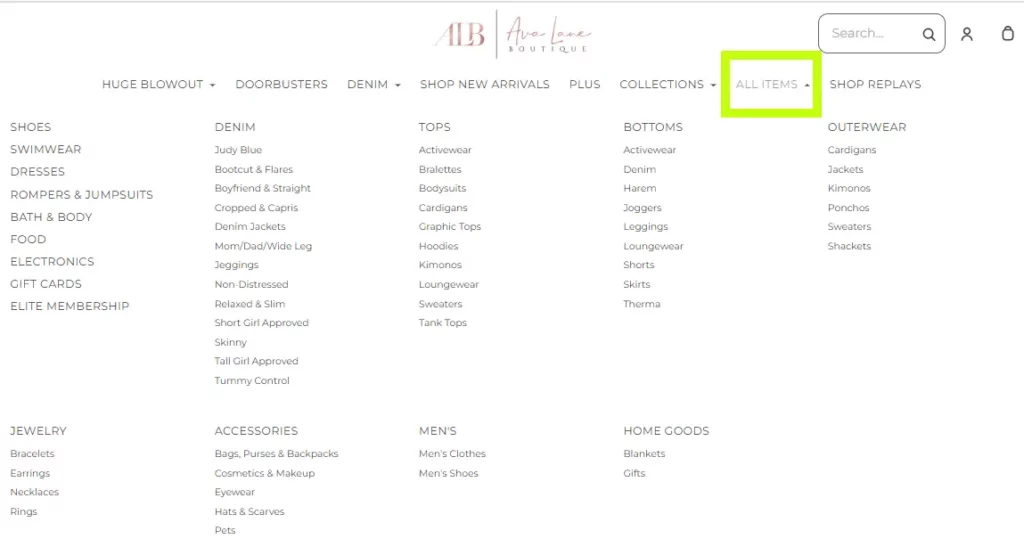 Ava Lane Boutique Products