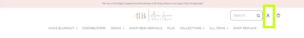 Ava Lane Boutique Sign In Login Profile