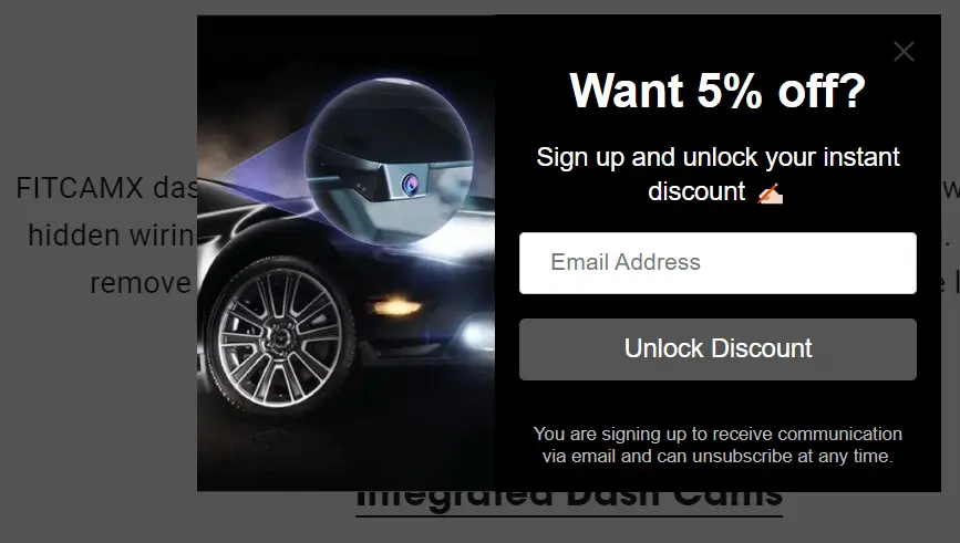 Fitcams Sign up offer